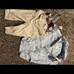 Osh Kosh baby boy suspender set